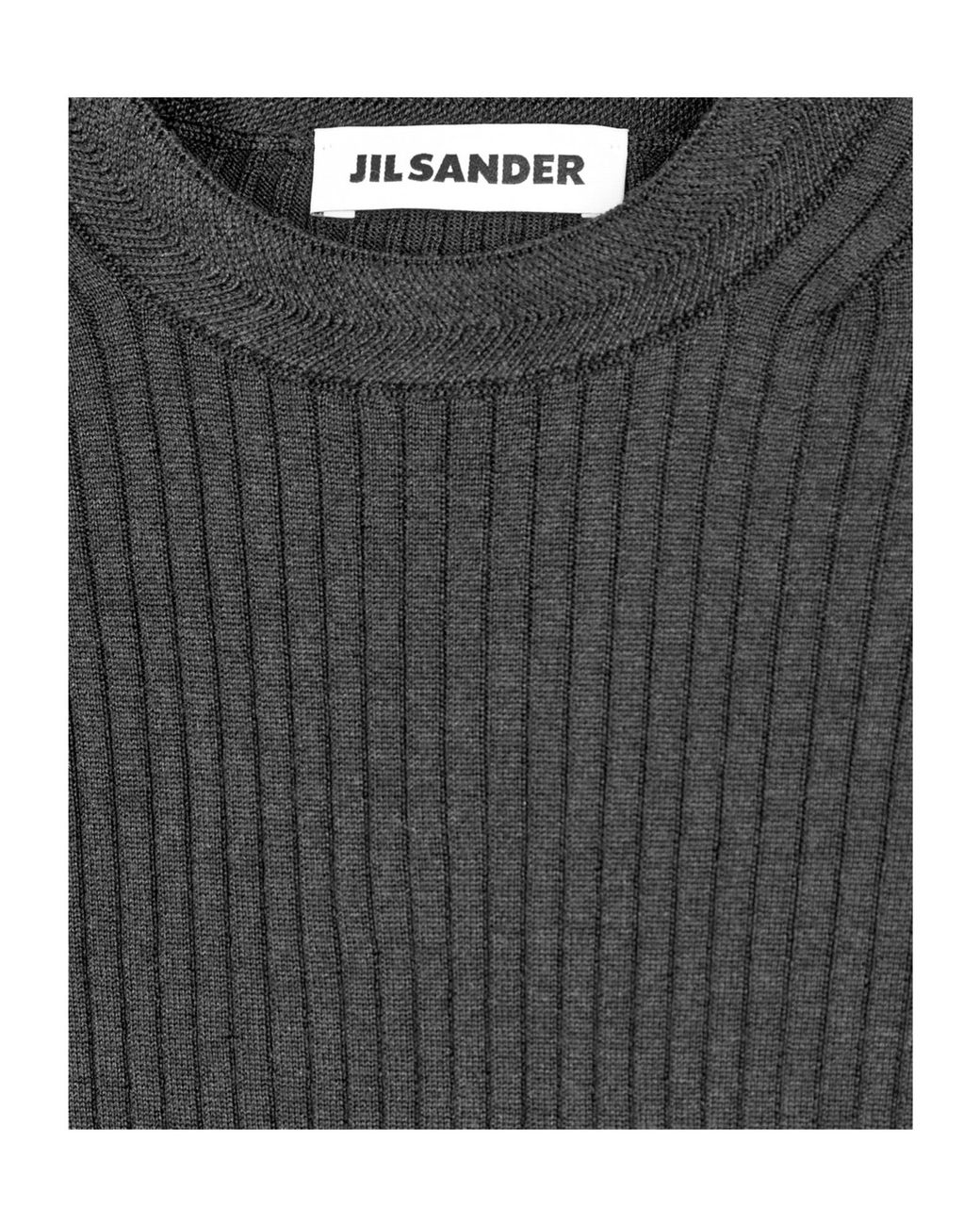 Jil Sander Gray Lightweight Wool Blend Sweater