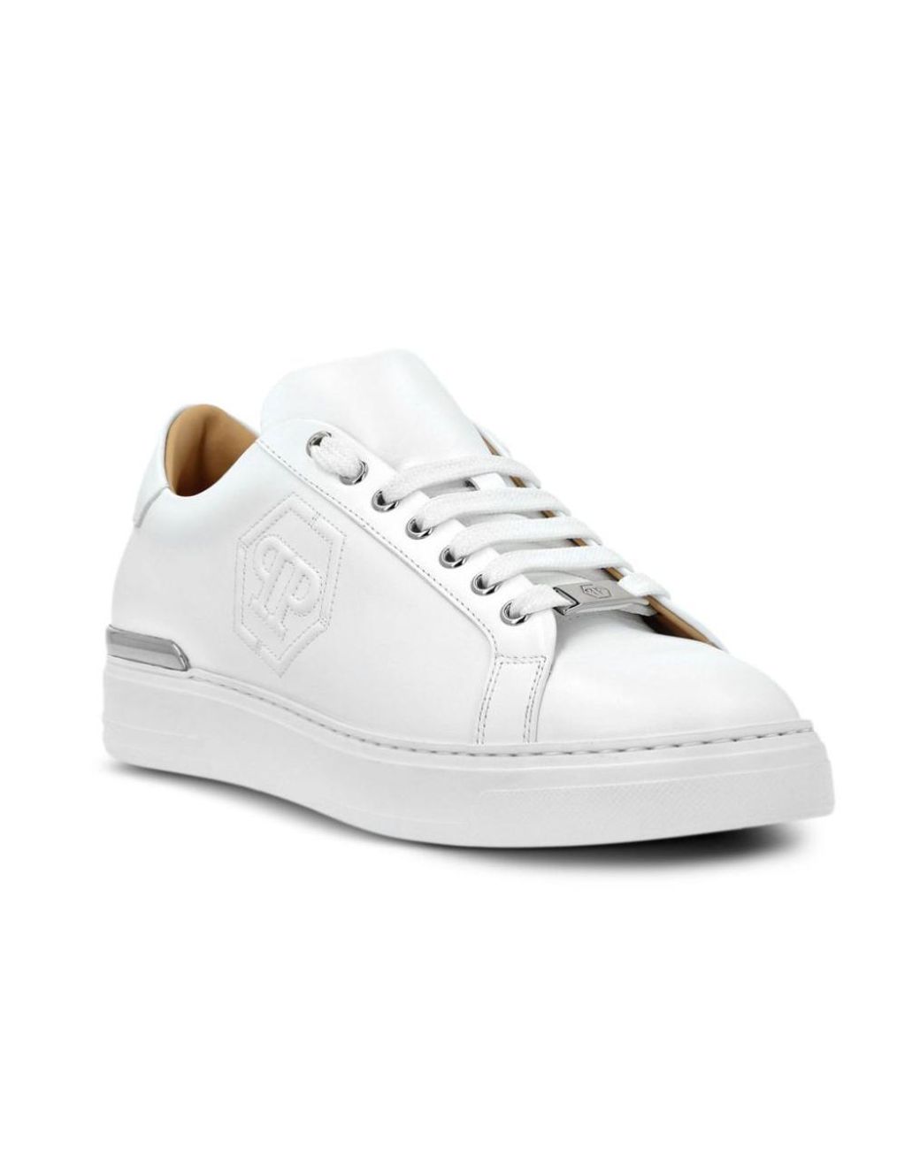 Philipp Plein White Sneakers With Contrasting Heel Counter for men