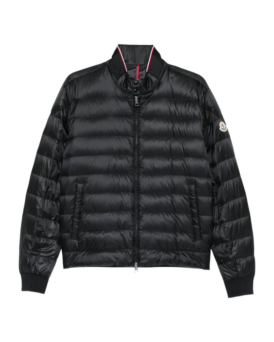 Moncler Black Horizontalstripe Down Jacket for men