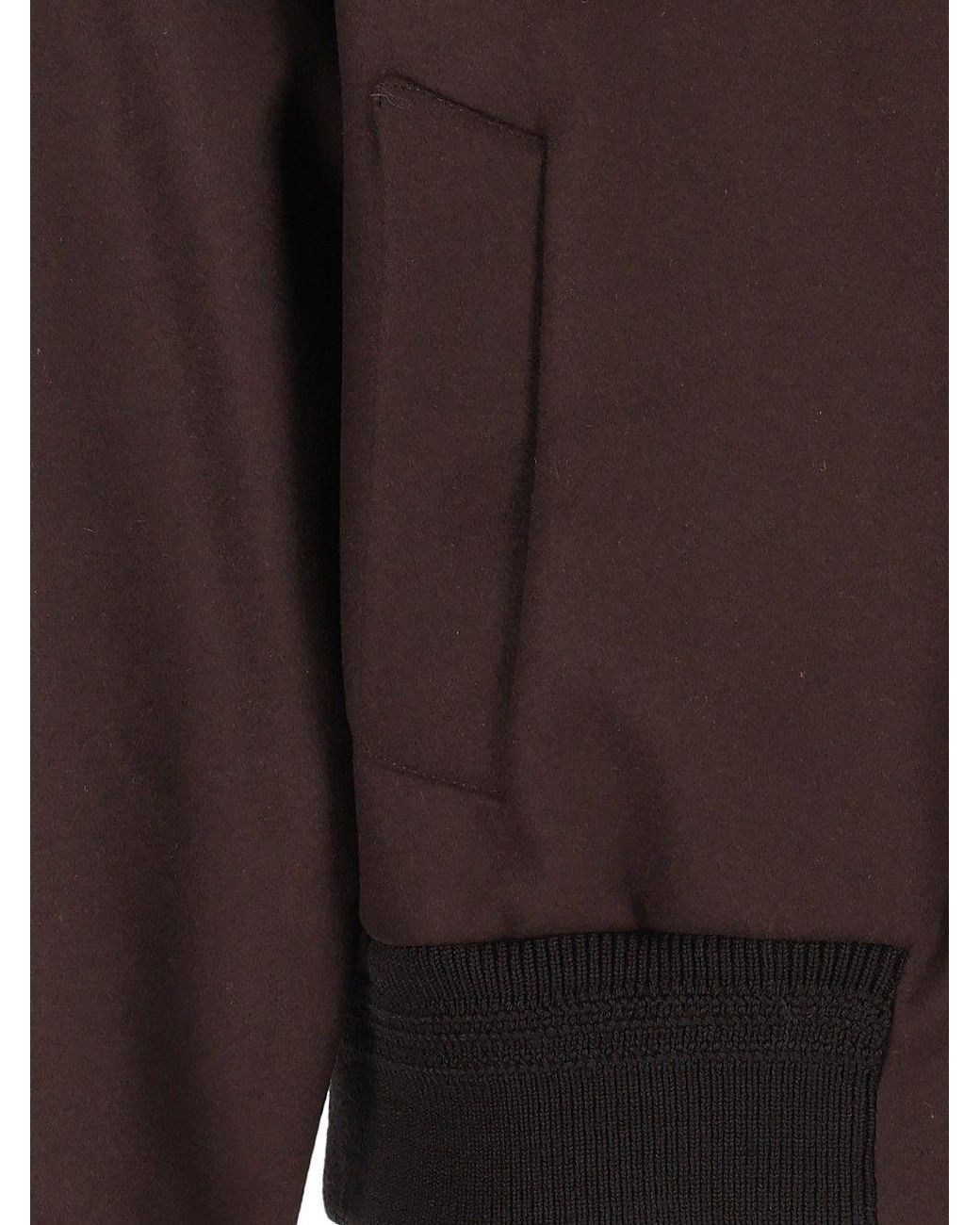 Barena Brown Bolser Zip Bomber Jacket for men