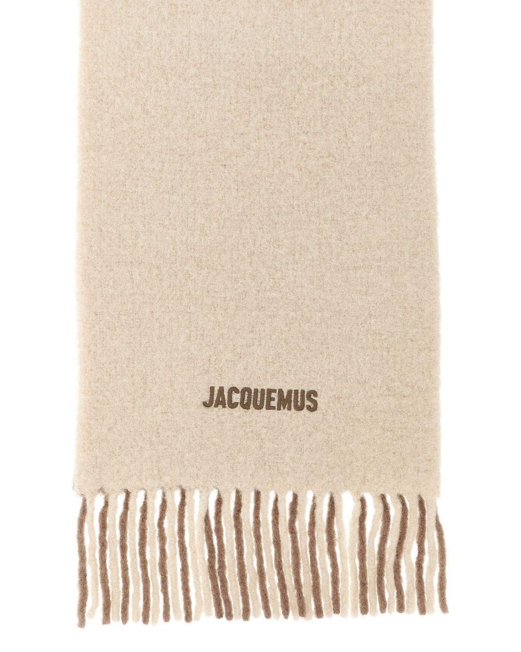 Jacquemus White Tasseled Scarf