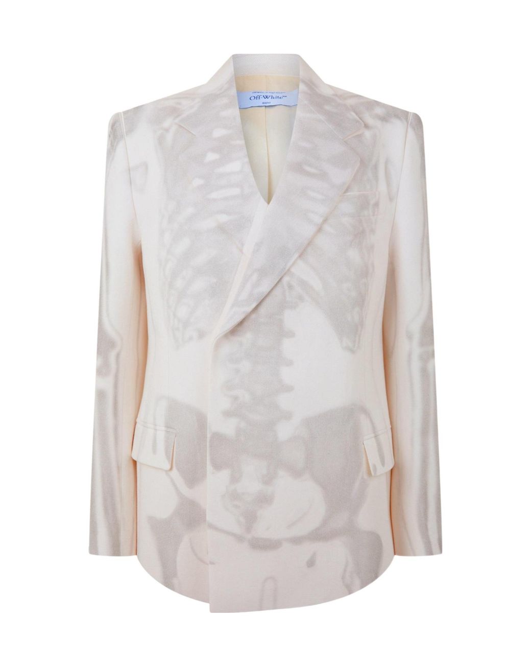 Off-White c/o Virgil Abloh White Body Scan Relax Denim Double Jacket for men