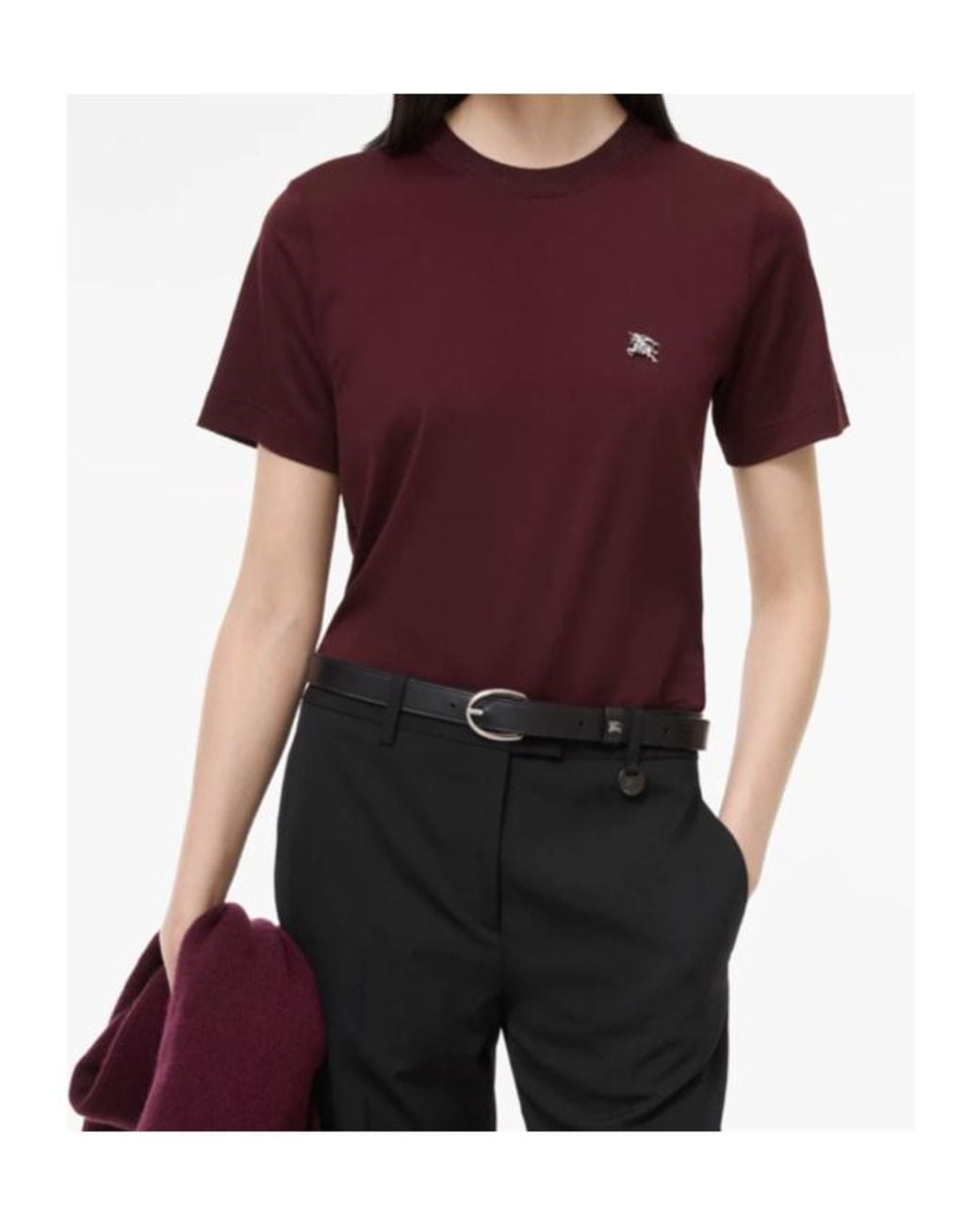 Burberry Red Logo-Detail T-Shirt