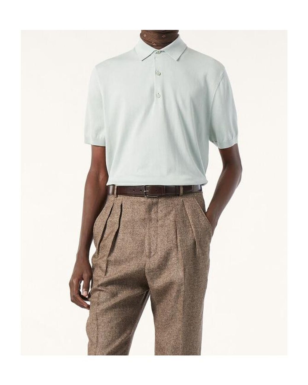 Loro Piana White Polo Shirt for men