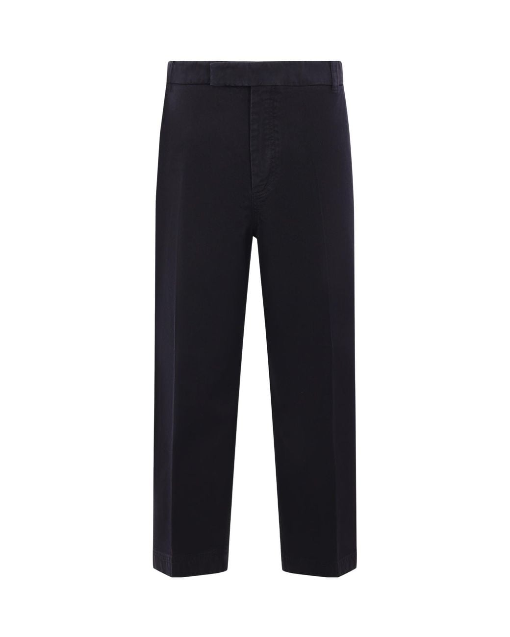 Thom Browne Blue Pressed Crease Tapered Leg Chinos for men