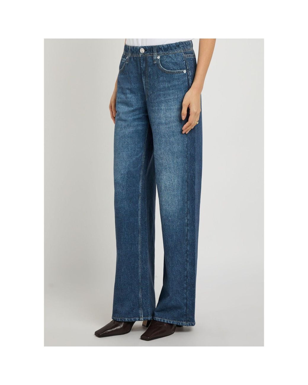 Rag & Bone Blue Loose Denim Pants