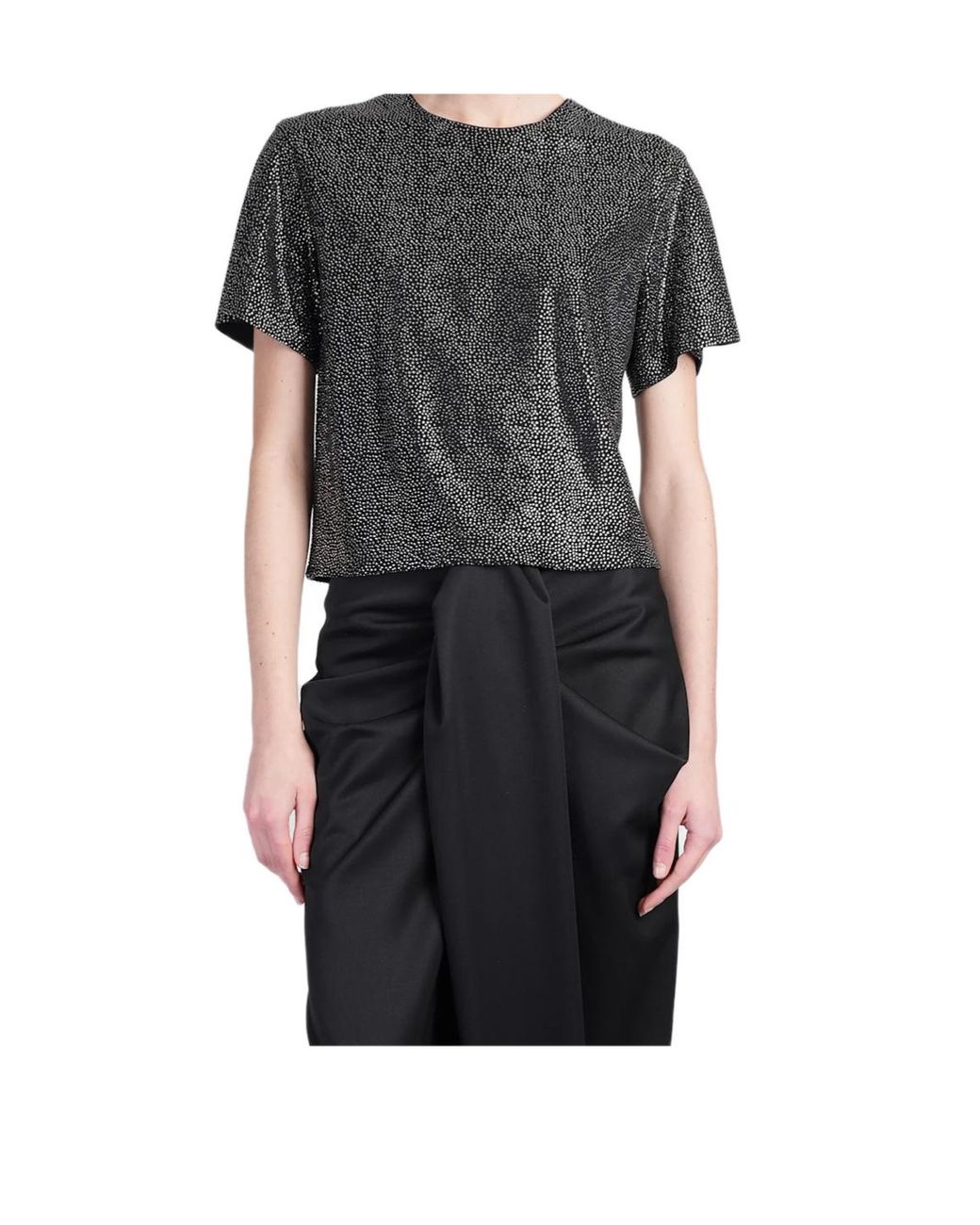 GIUSEPPE DI MORABITO Gray Rhinestone-Embellished T-Shirt