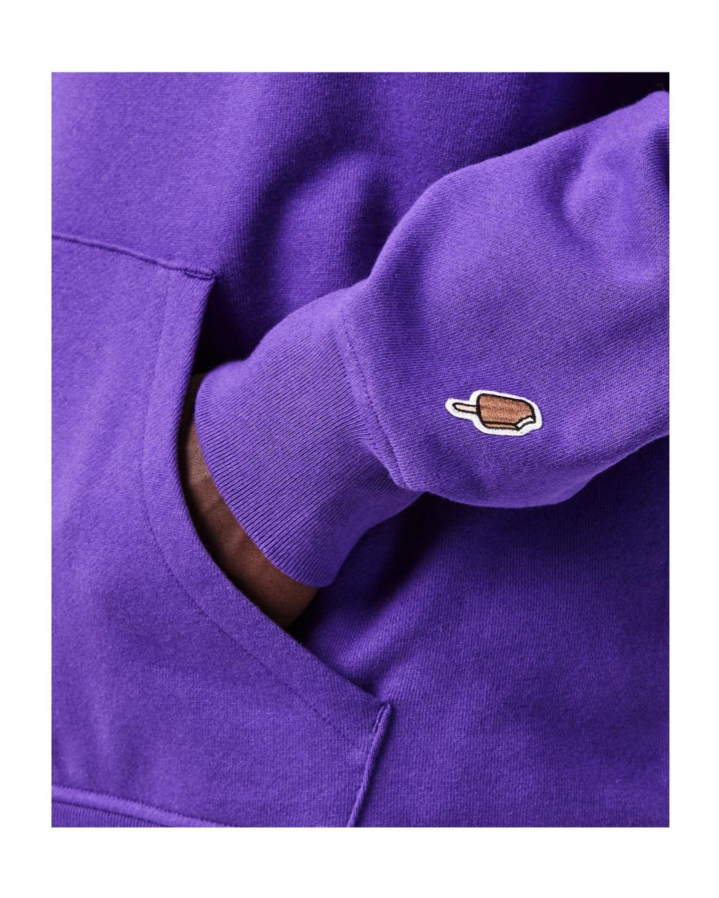 ICECREAM Purple Long-Sleeved Hooded Sweatshirt for men