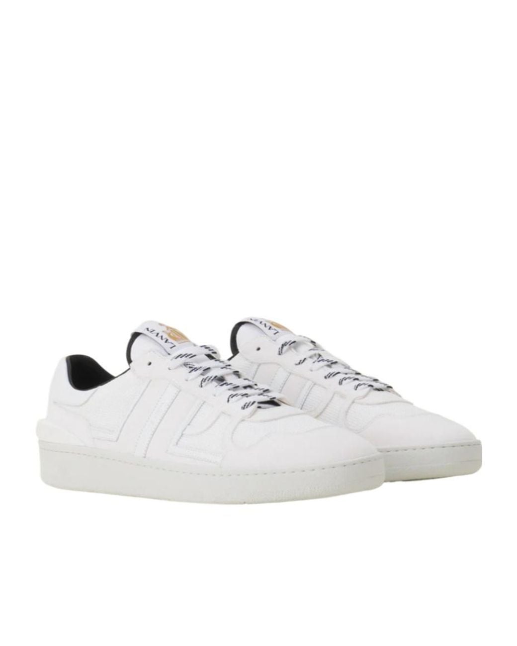 Lanvin White Clay Lace-Up Sneakers for men