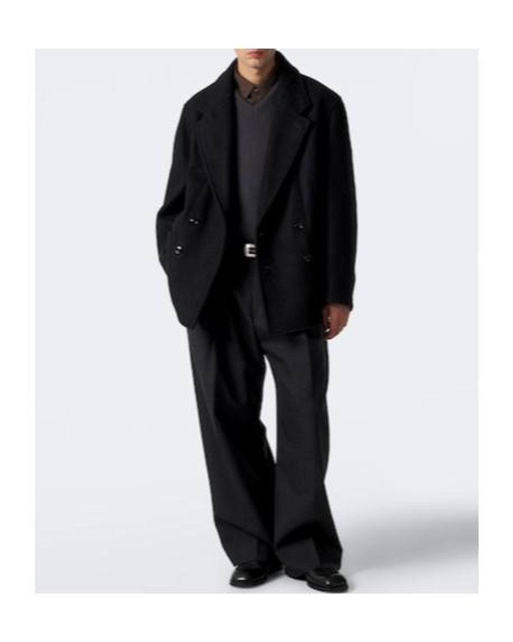 Lemaire Black Classic Tailored Coat for men