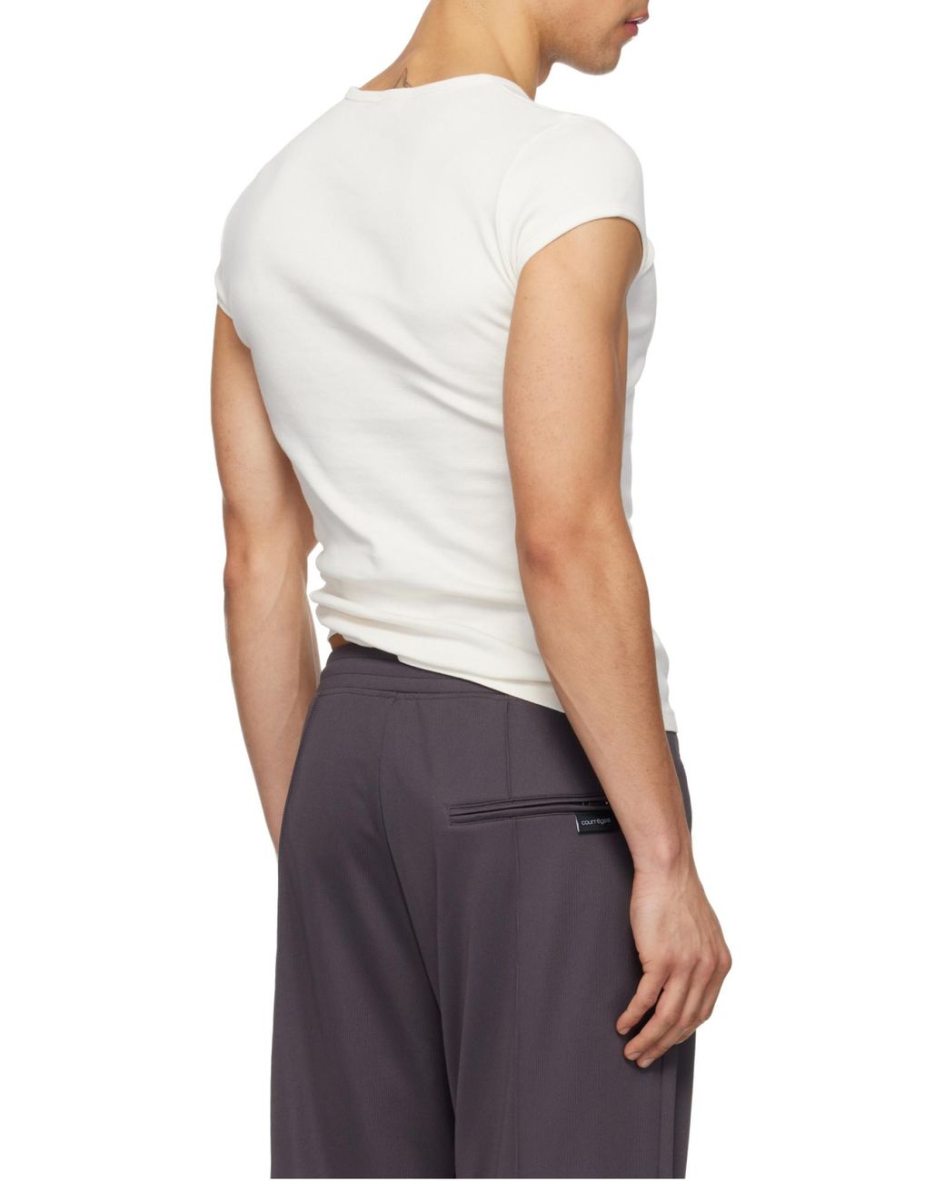 Courreges White Crew Neck T-Shirt for men