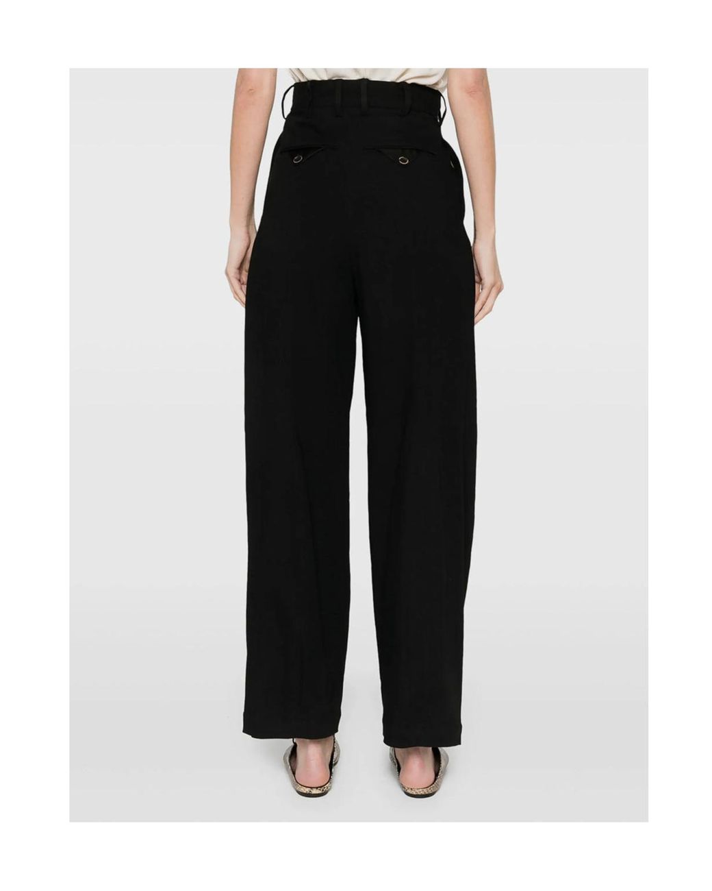 Uma Wang Black Belt Loop Casual Pants