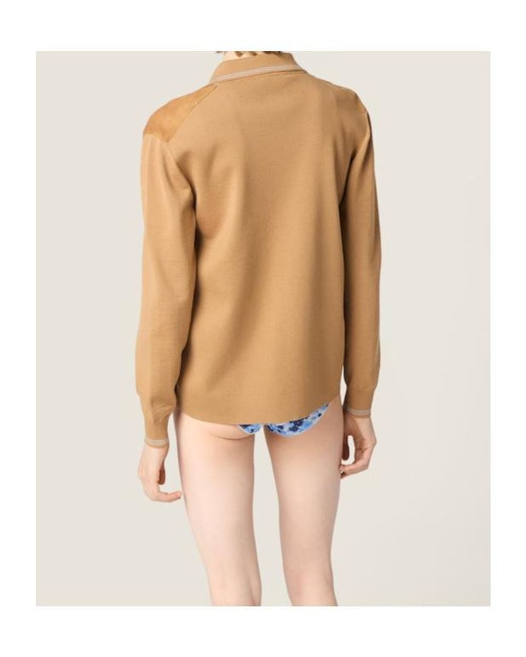 Miu Miu Brown Long-Sleeved Button-Up Shirt