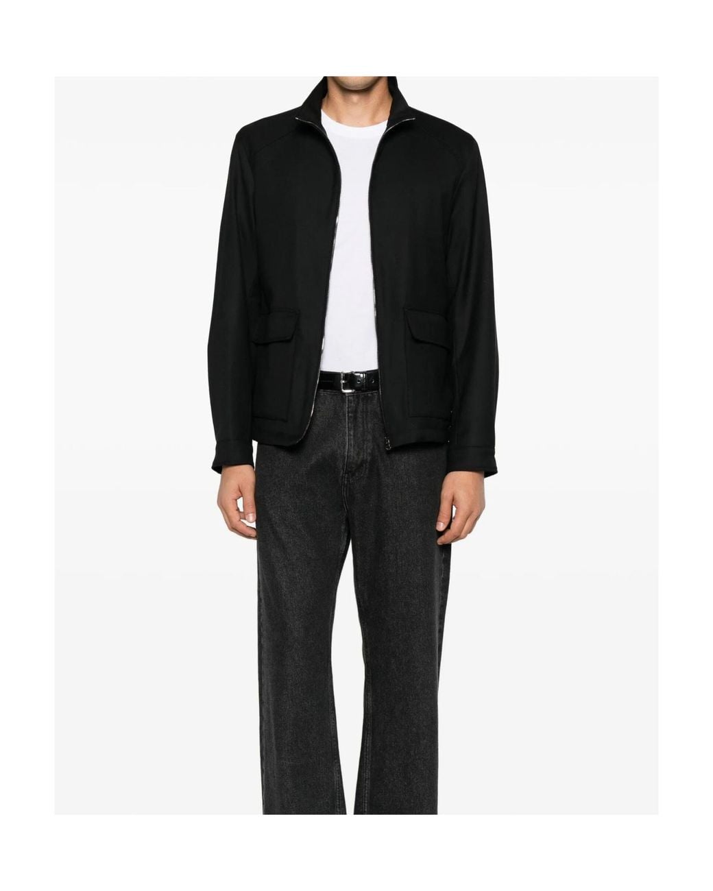 Herno Black Long-Sleeve Jacket for men