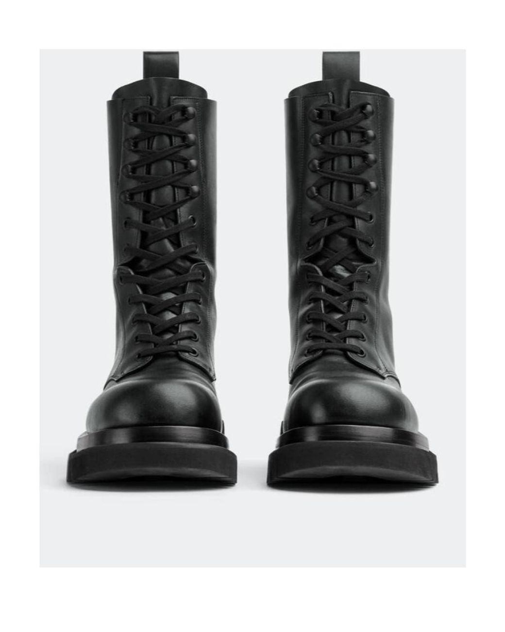 Bottega Veneta Black Lug Lace-Up Boots for men