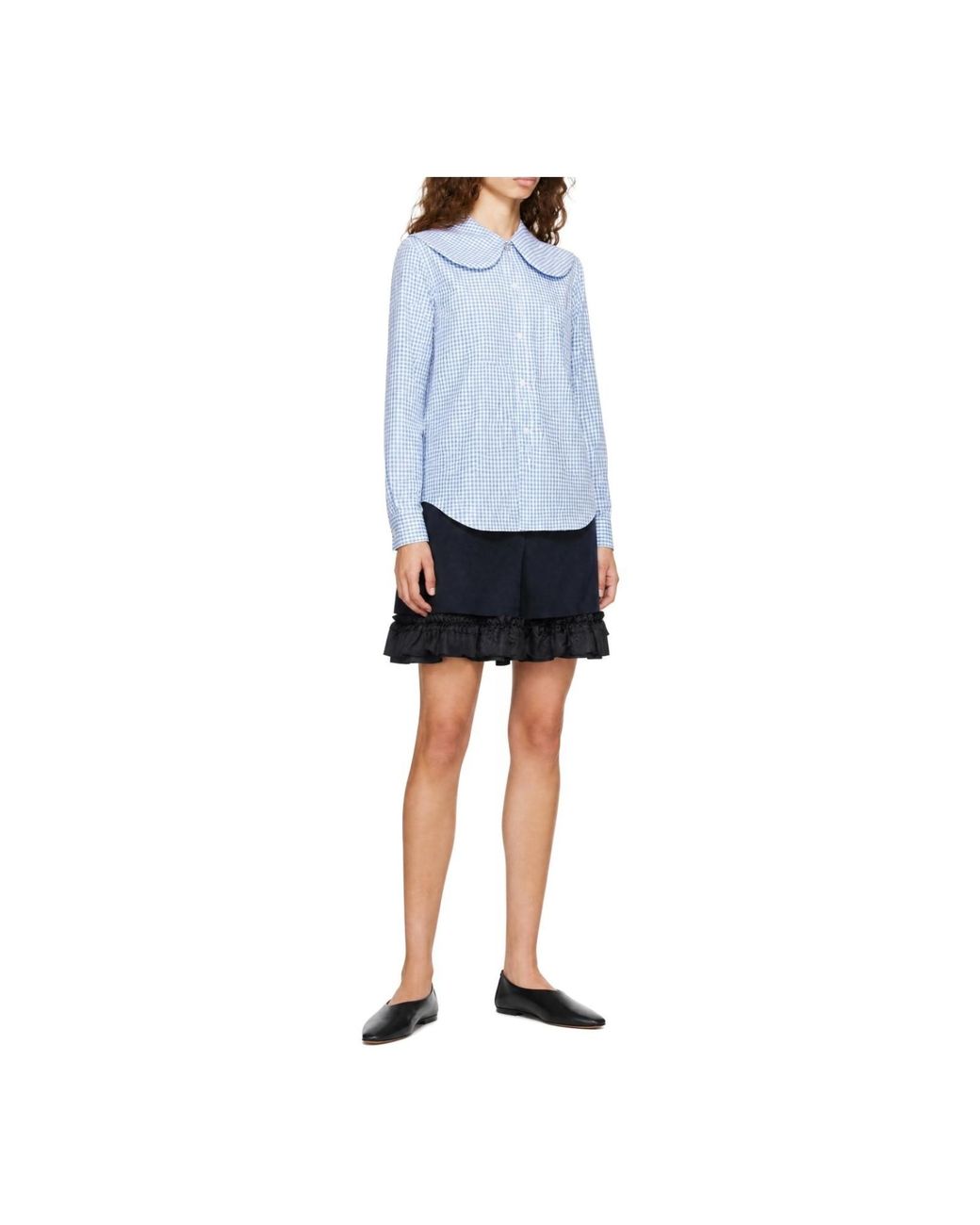 Comme des Garçons Blue Wide-Leg Trousers With An Elastic Waist