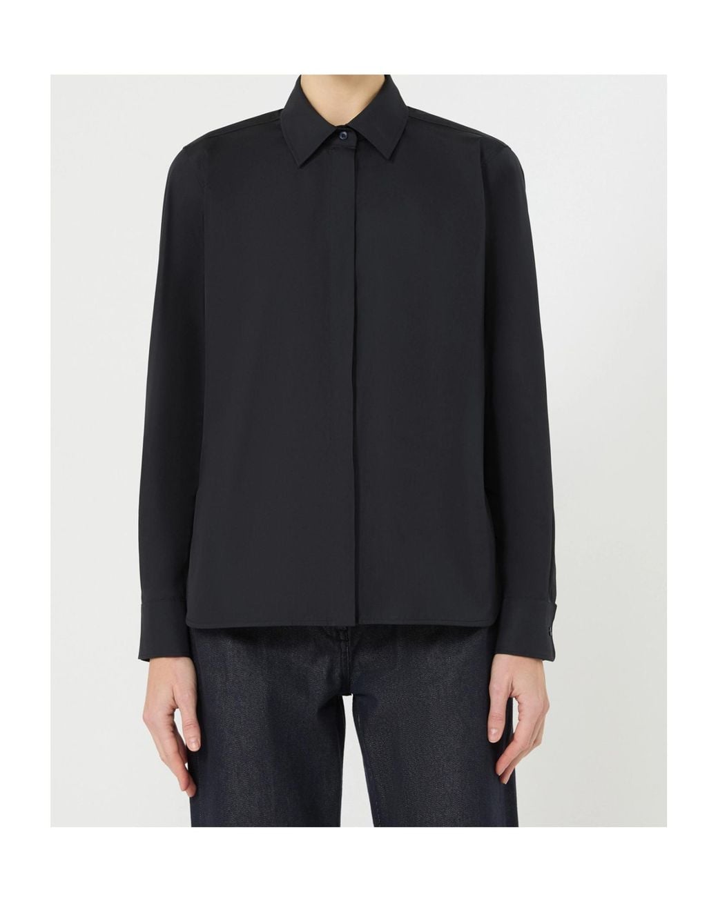 Max Mara Black Buttoned Shirt
