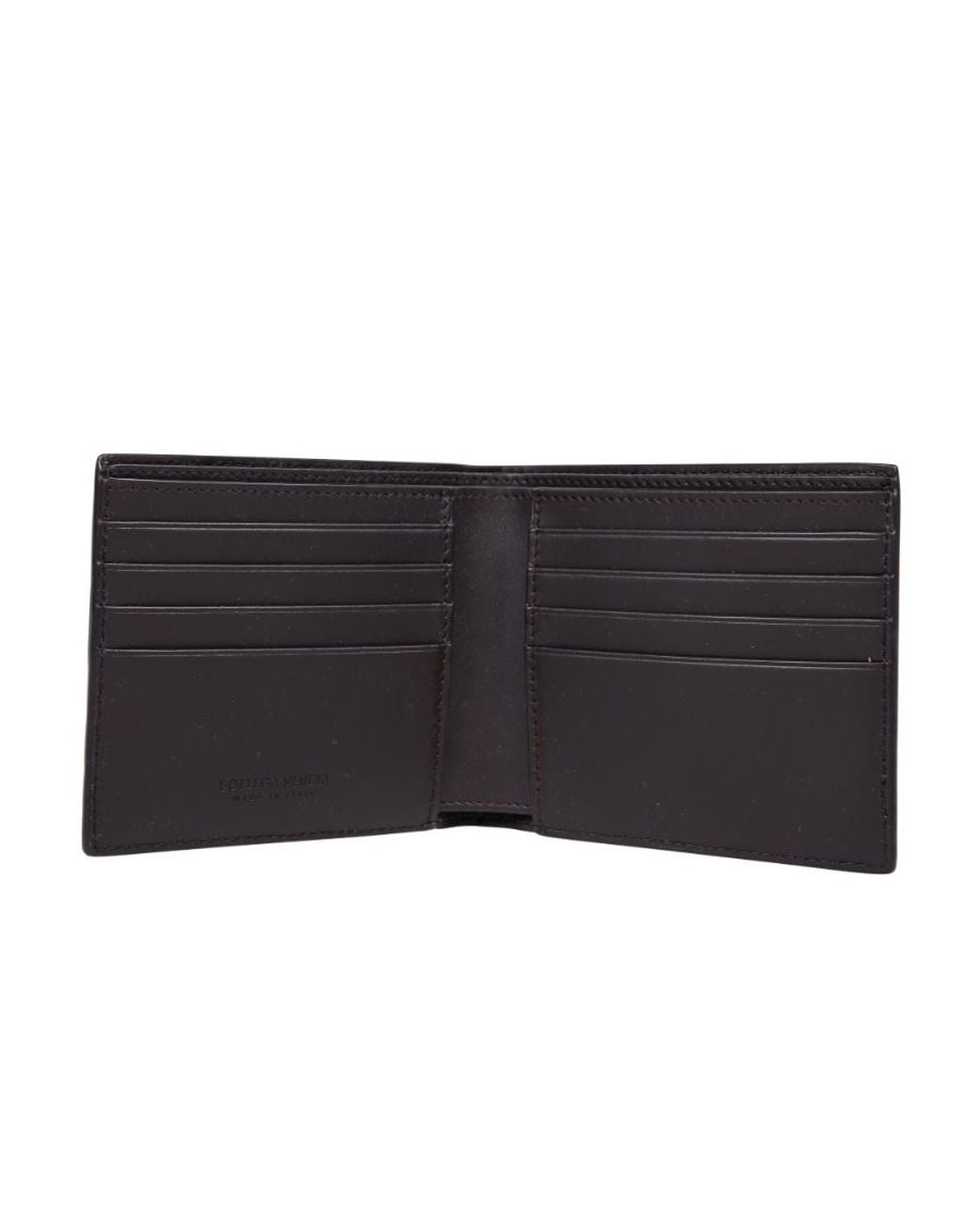 Bottega Veneta Black Intrecciato Bi-Fold Wallet for men