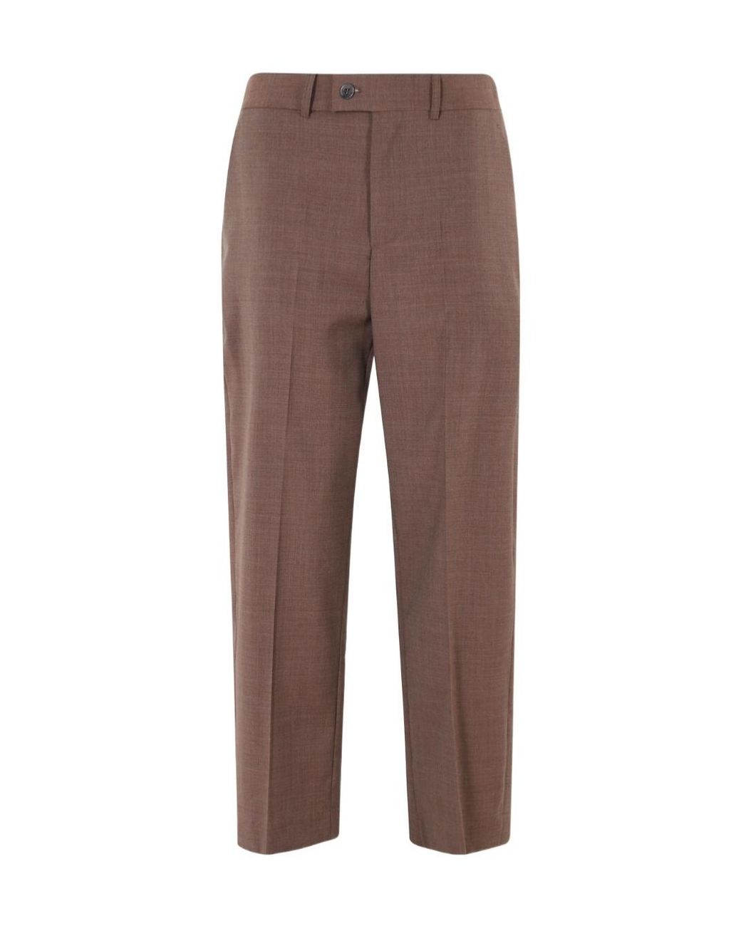 Erika Cavallini Semi Couture Brown Alfio Wool Tailored Pants