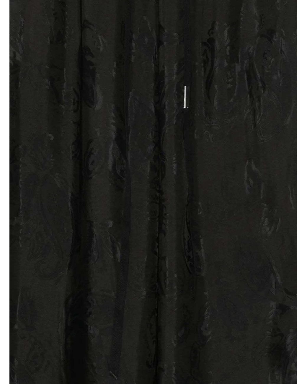 Ann Demeulemeester Black Paisley-Jacquard Drawstring Trousers