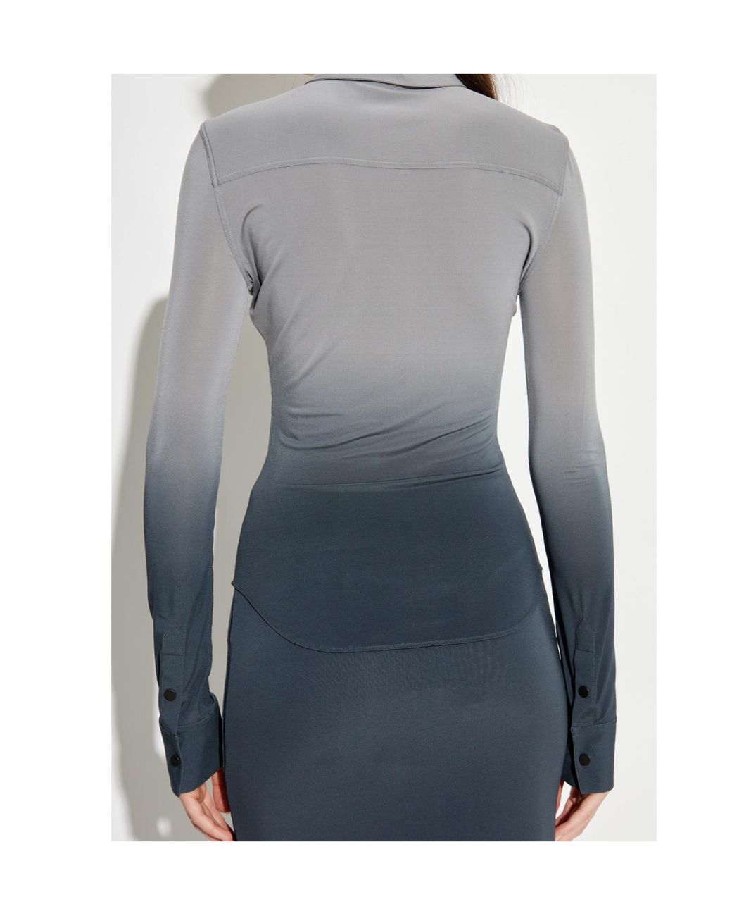 Alaïa Blue Alaïa Gradient Jersey Shirt