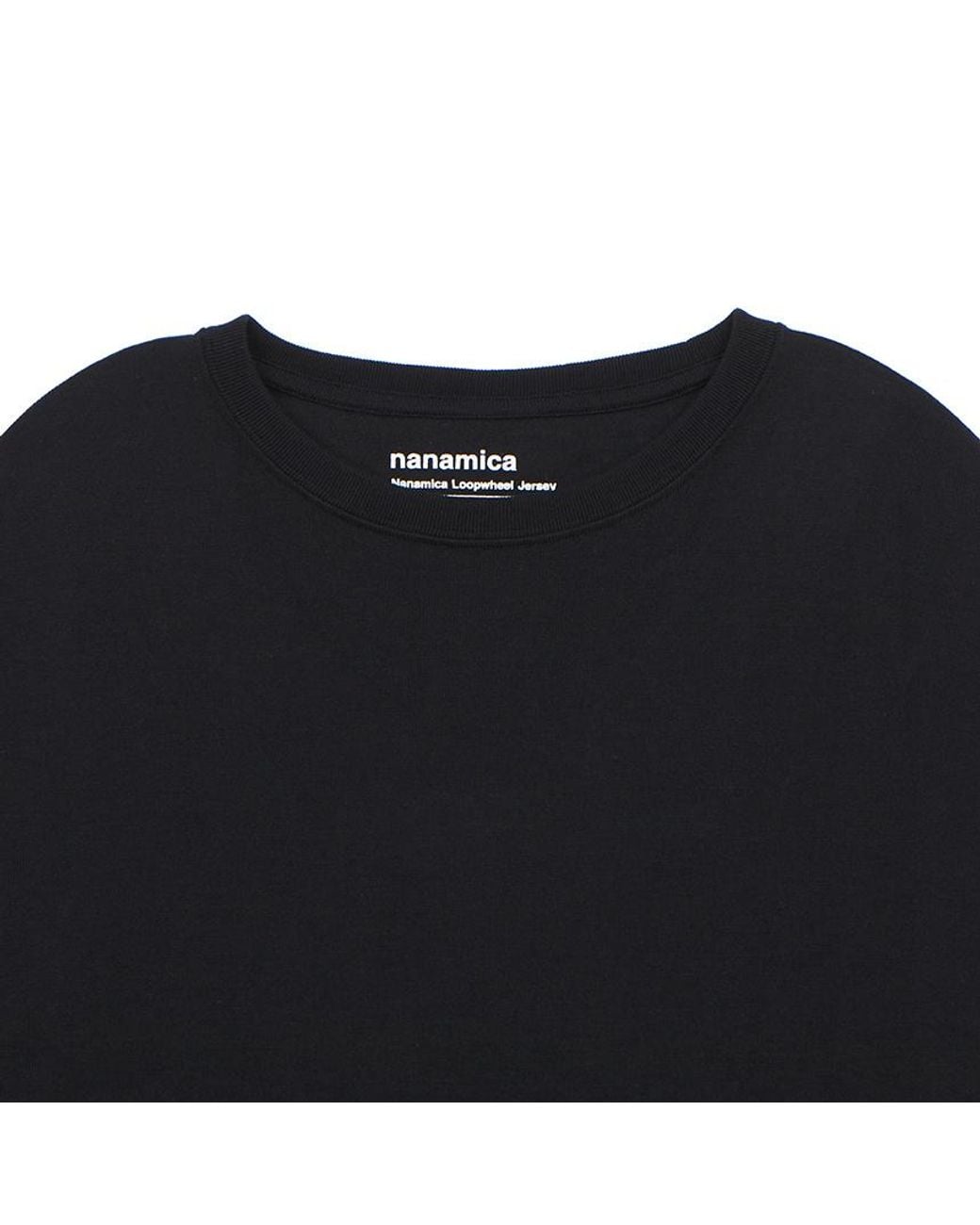Nanamica Black Round Neck Short Sleeve T-Shirt for men