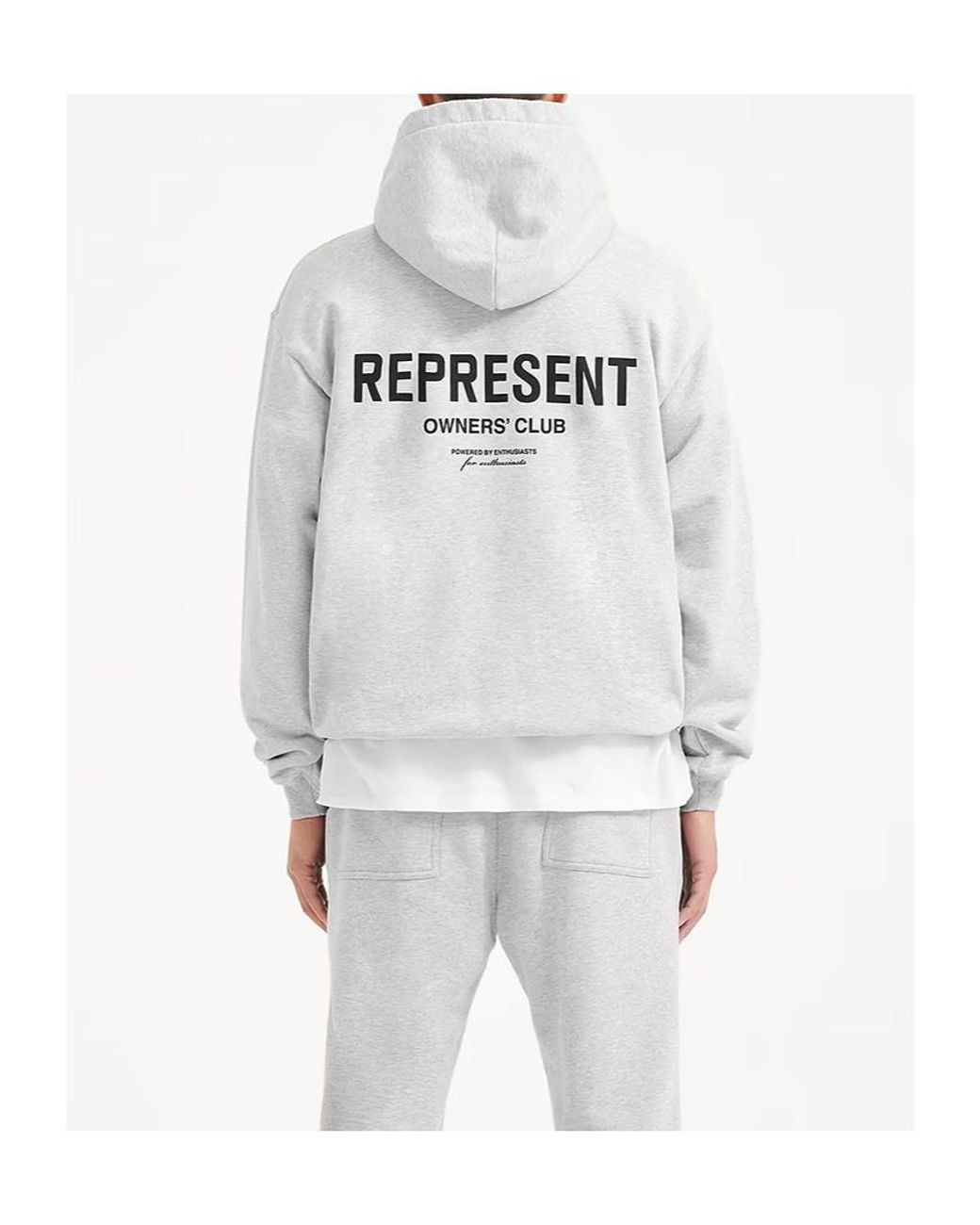 Represent Gray Owners Club Oversized Hoodie for men