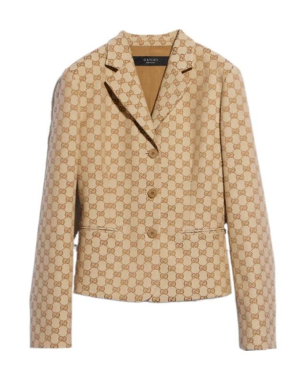 Gucci Natural Monogram Tailored Blazer