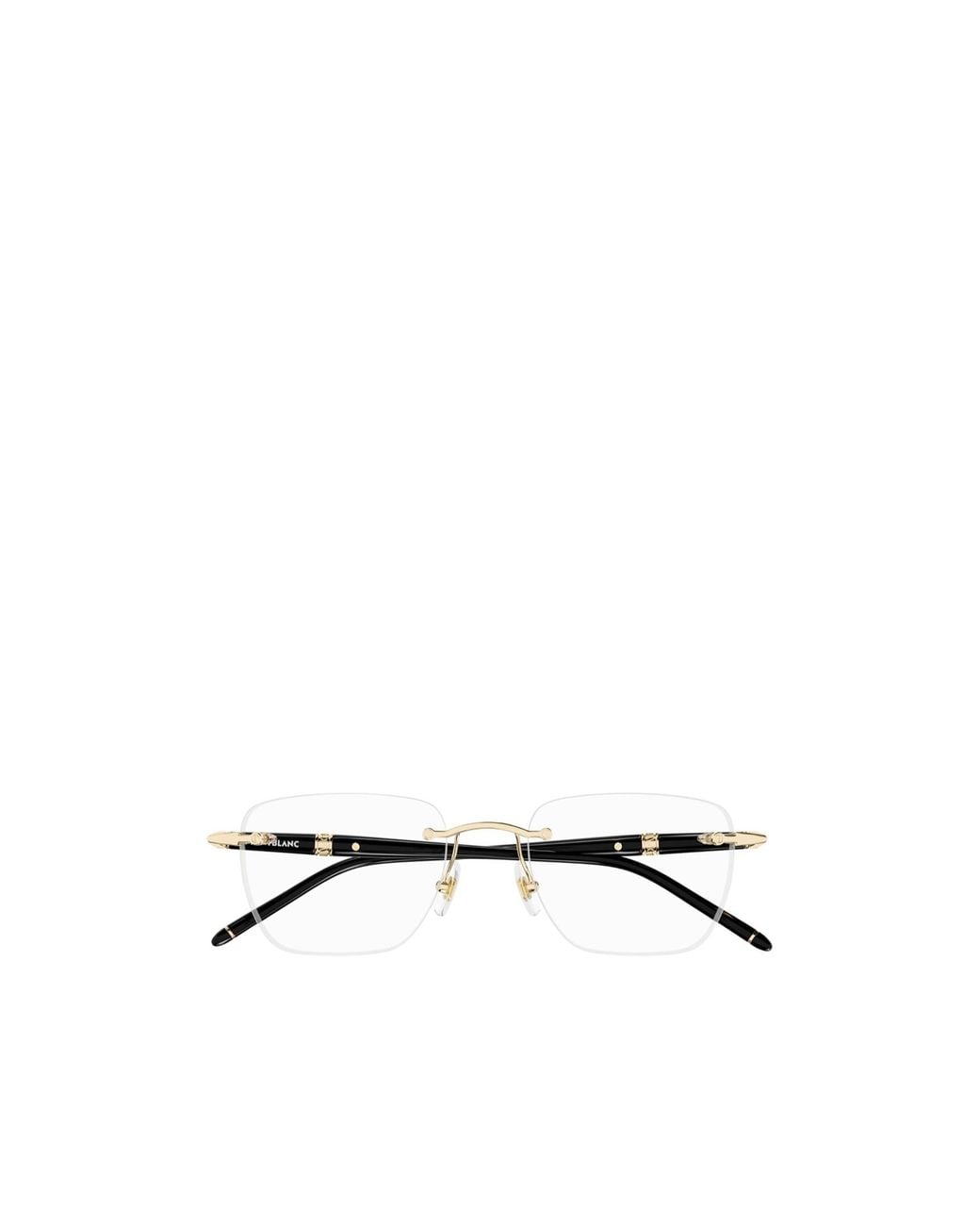 Montblanc White Eyewear Square Frame Glasses for men