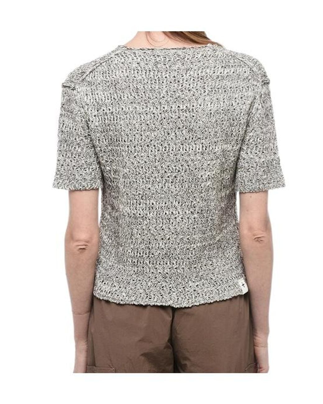 Jil Sander Gray Knitted Short-Sleeve T-Shirt for men