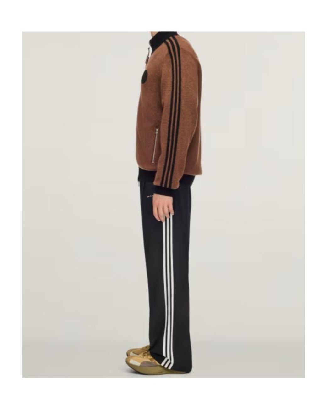 Adidas Originals Brown X Song For The Mute Logo Patch Zip-Up Jacket for men