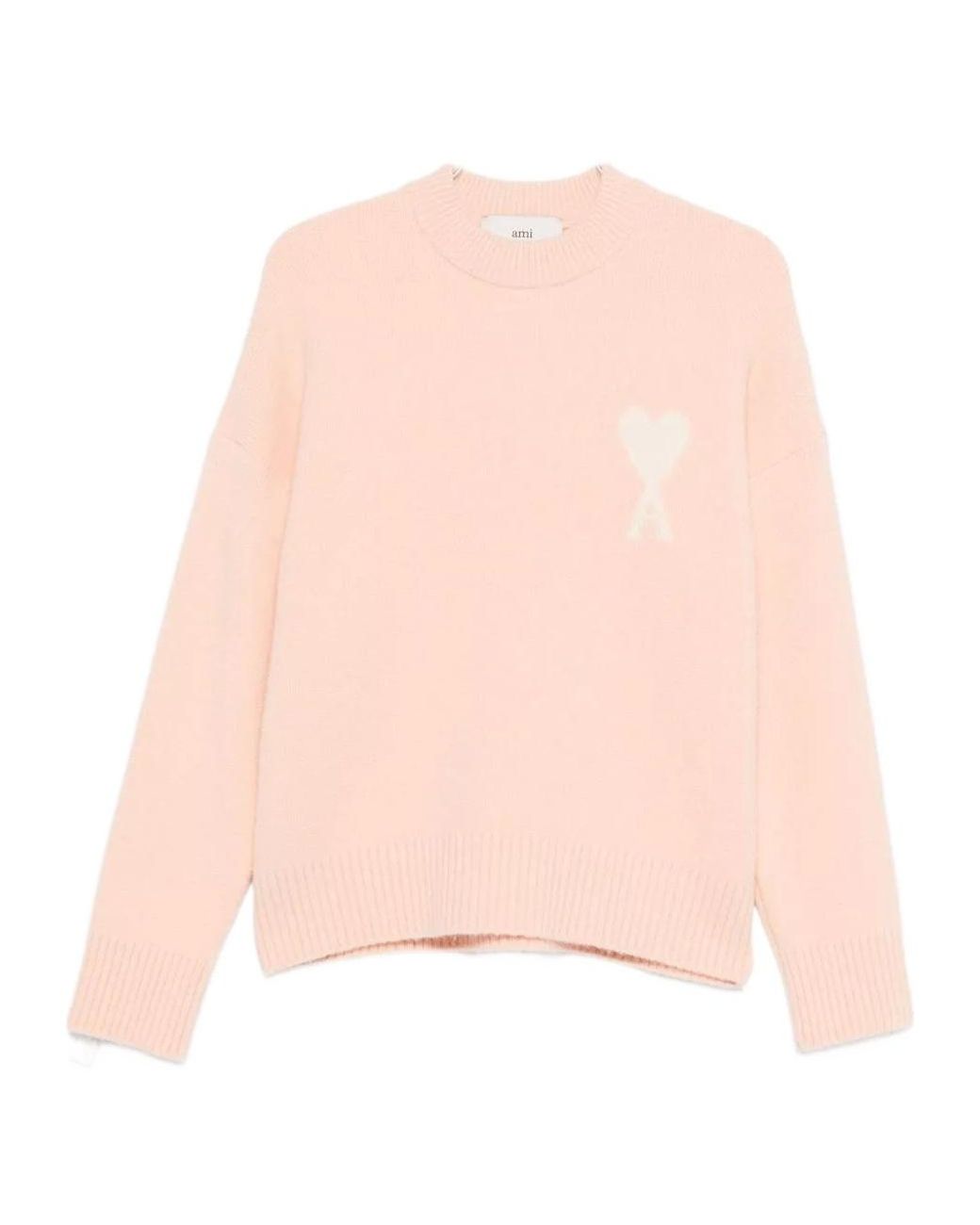 AMI Pink Ami De Coeur Jumper