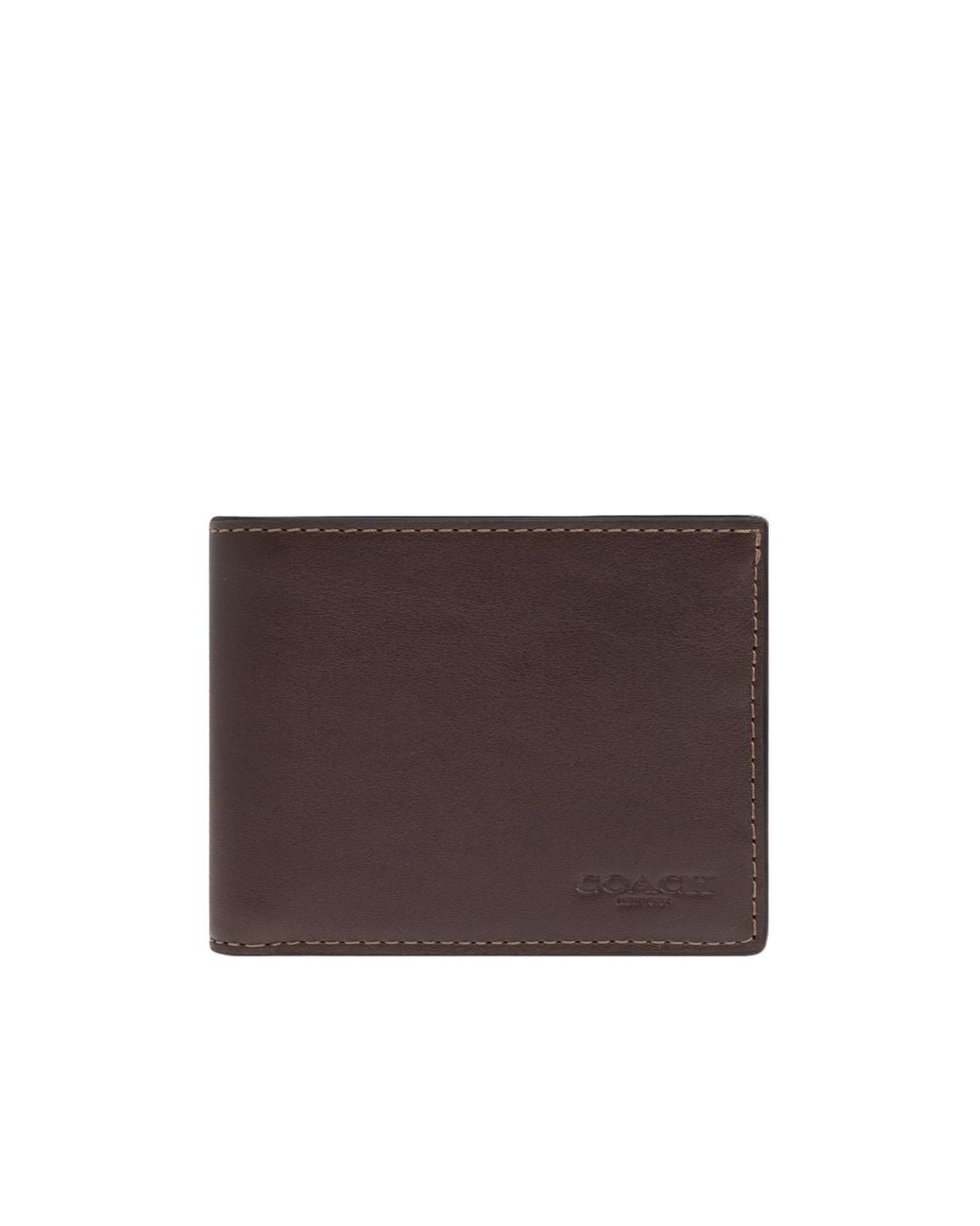 COACH Brown Leather Wallet for men