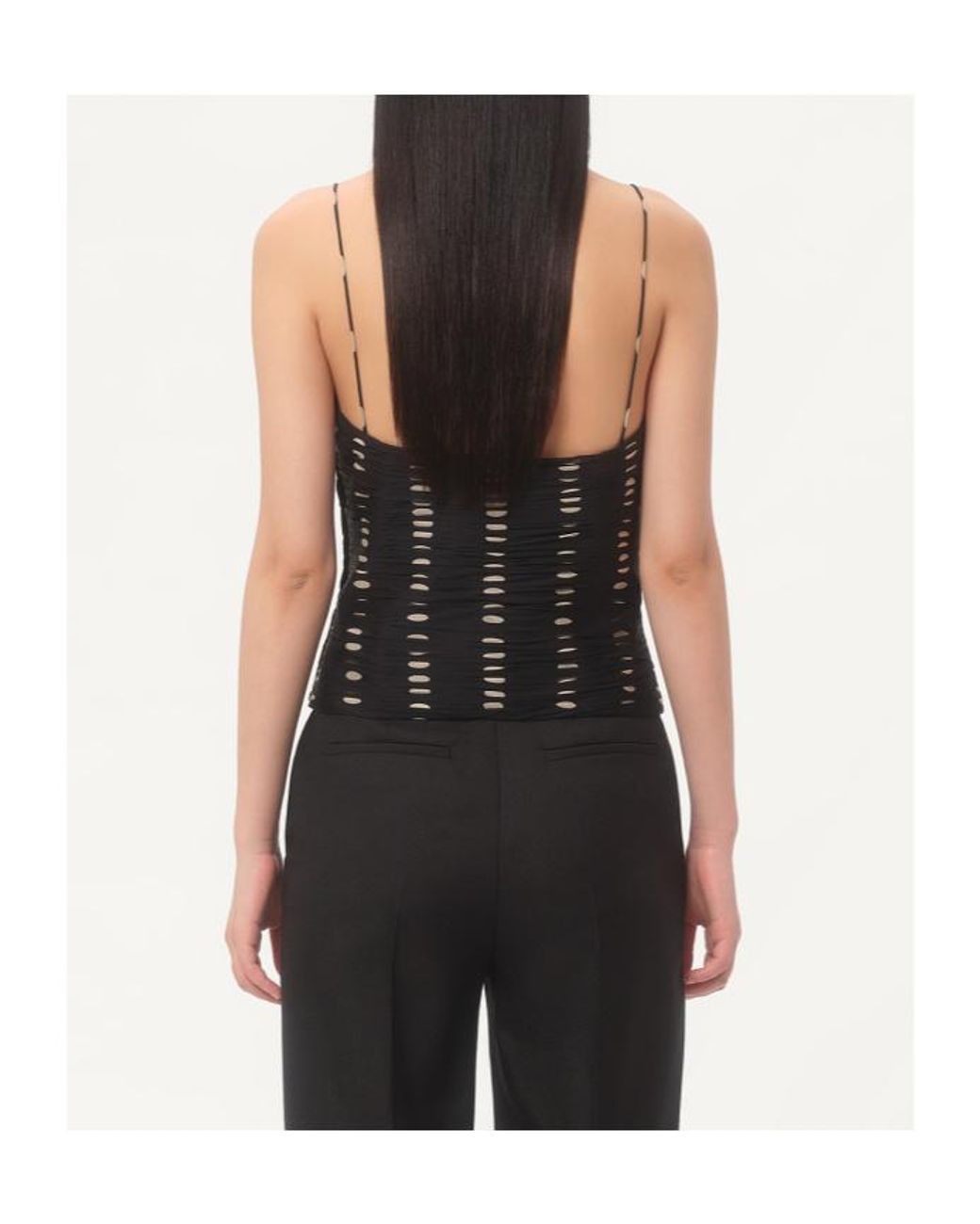 Valentino Black Dot Printed Sleeveless Top
