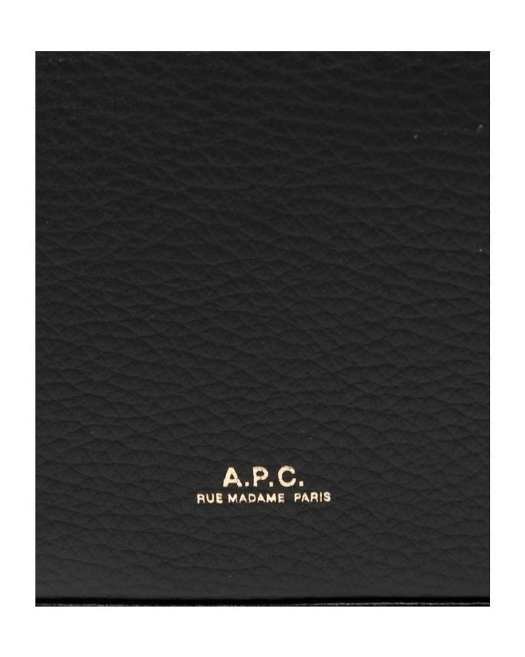 A.P.C. Black Vera Logo Printed Maxi Shoulder Bag