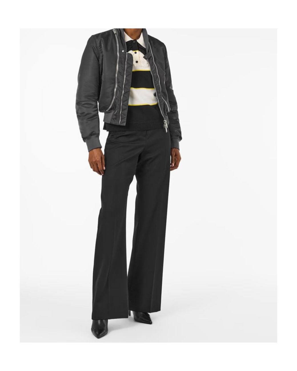 McQueen Gray Stand-Up Collar Casual Jacket