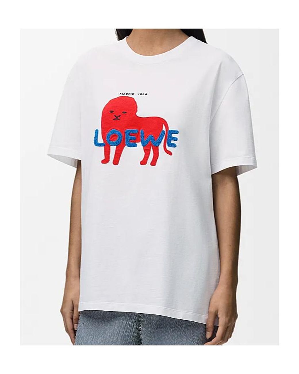 Loewe White Relaxed Fit T-Shirt for men