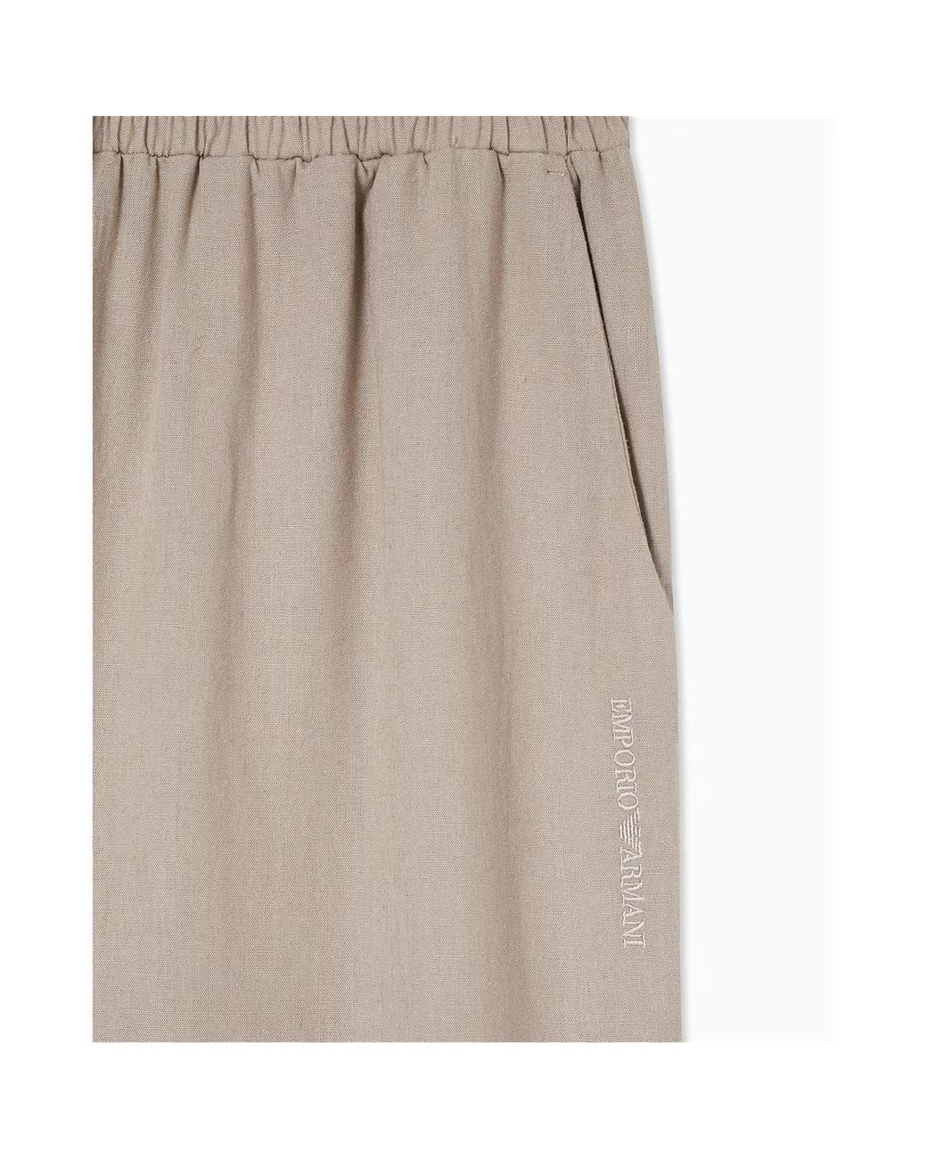 Emporio Armani White Straight Beach Casual Pants for men