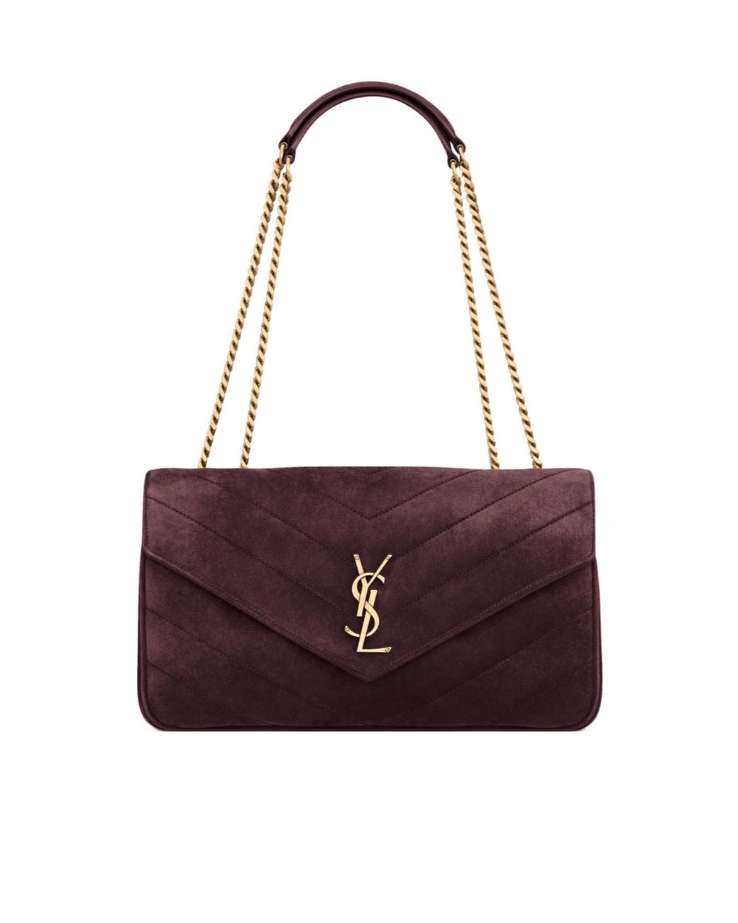 Saint Laurent Purple Loulou Medium Shoulder Bag