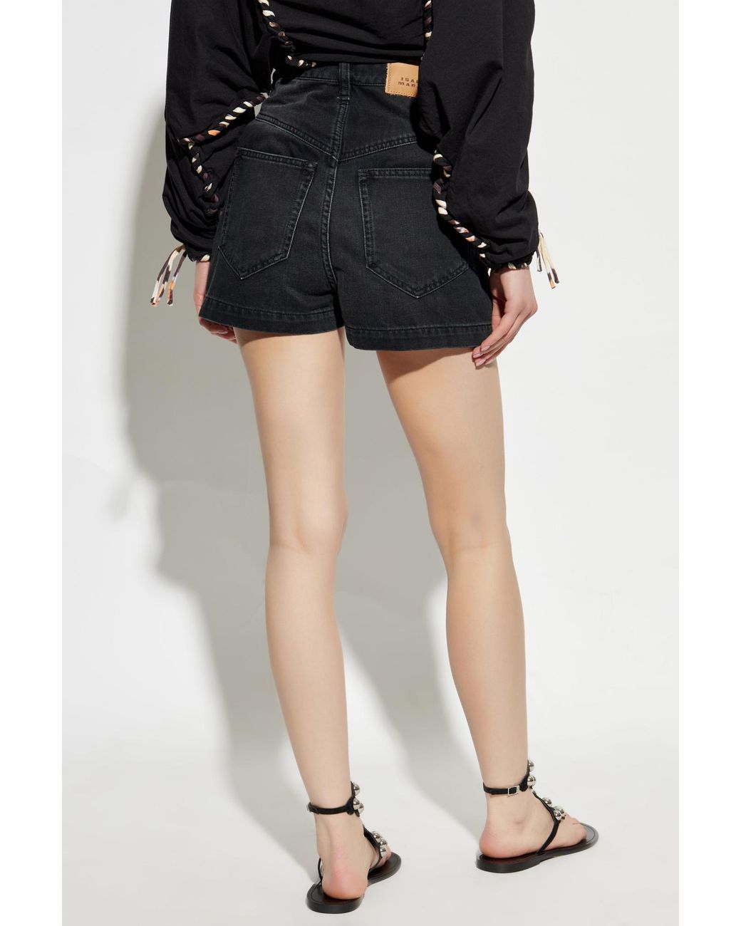 Isabel Marant Black Jovany Denim Shorts