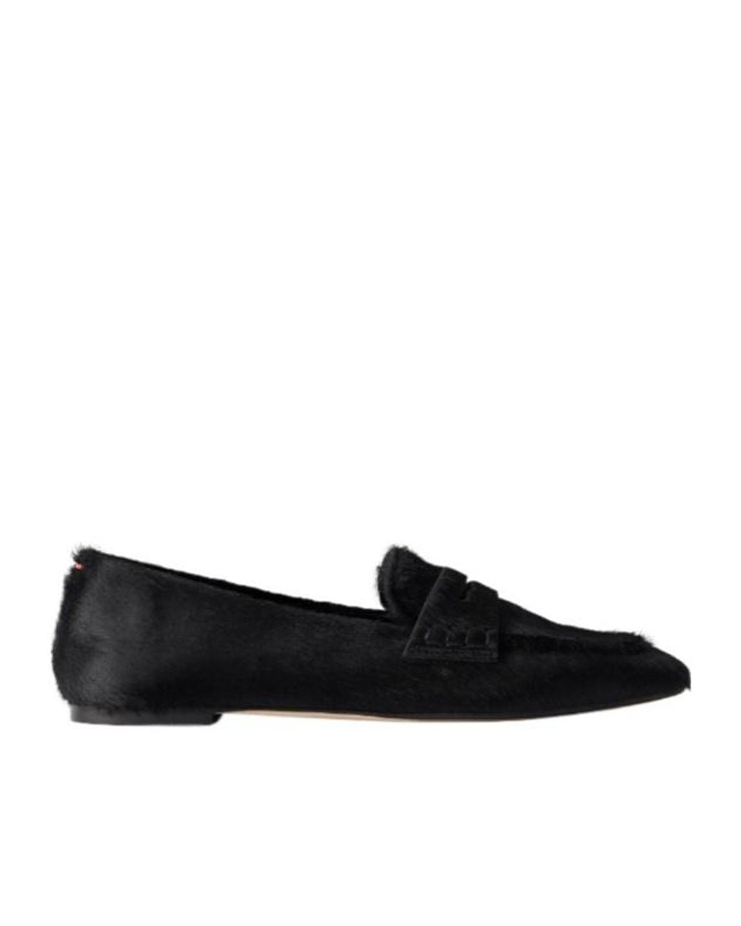 Aeyde Black Pony Hair Loafers