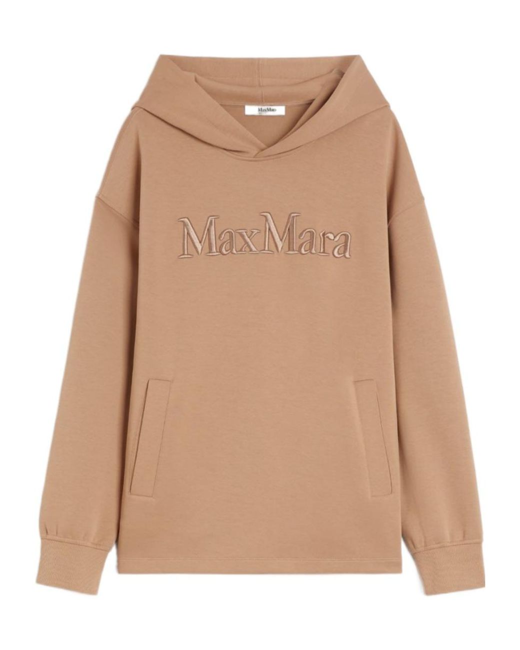 Max Mara Natural Visiera Logo Embroidered Hoodie