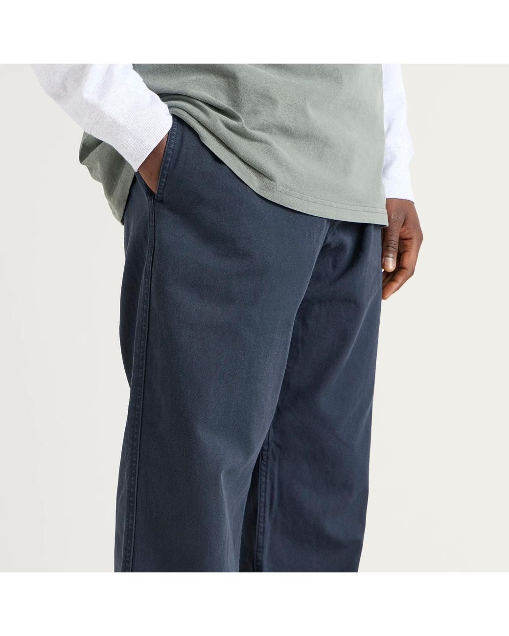 Gramicci Blue Elasticated Belted Pants for men
