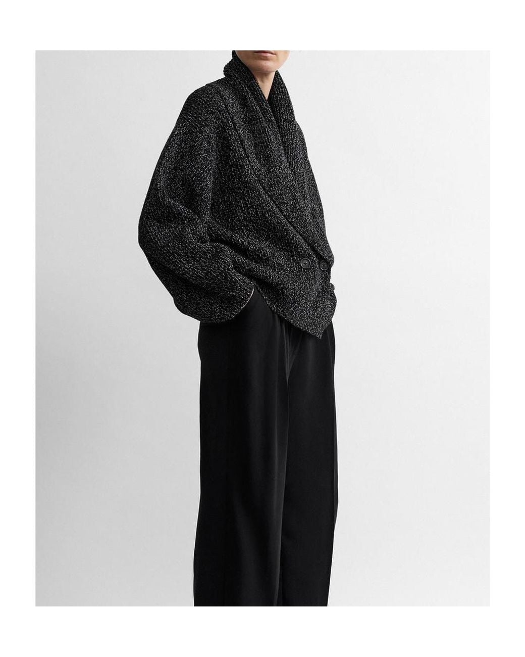 Totême Black Totême Shawl-Lapel Cardigan