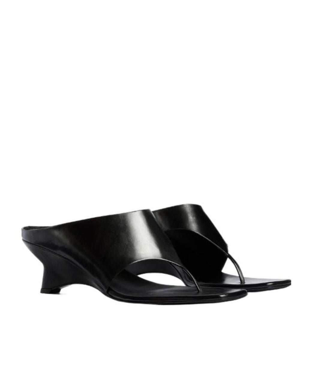 Khaite Black Marlow 55 Thong Mules