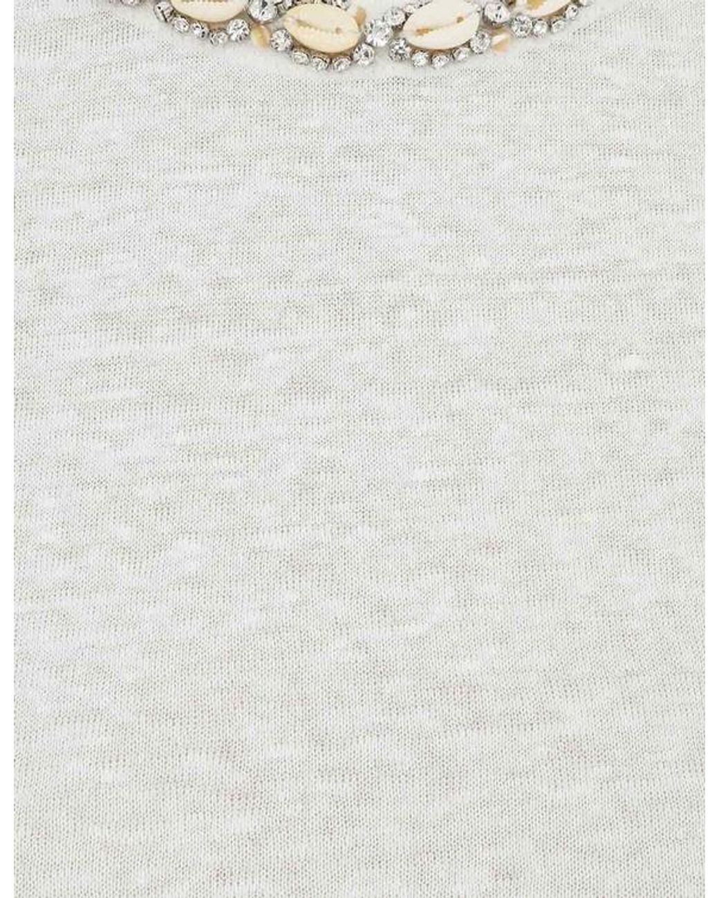 Zimmermann White Illuminate Embellished T-Shirt
