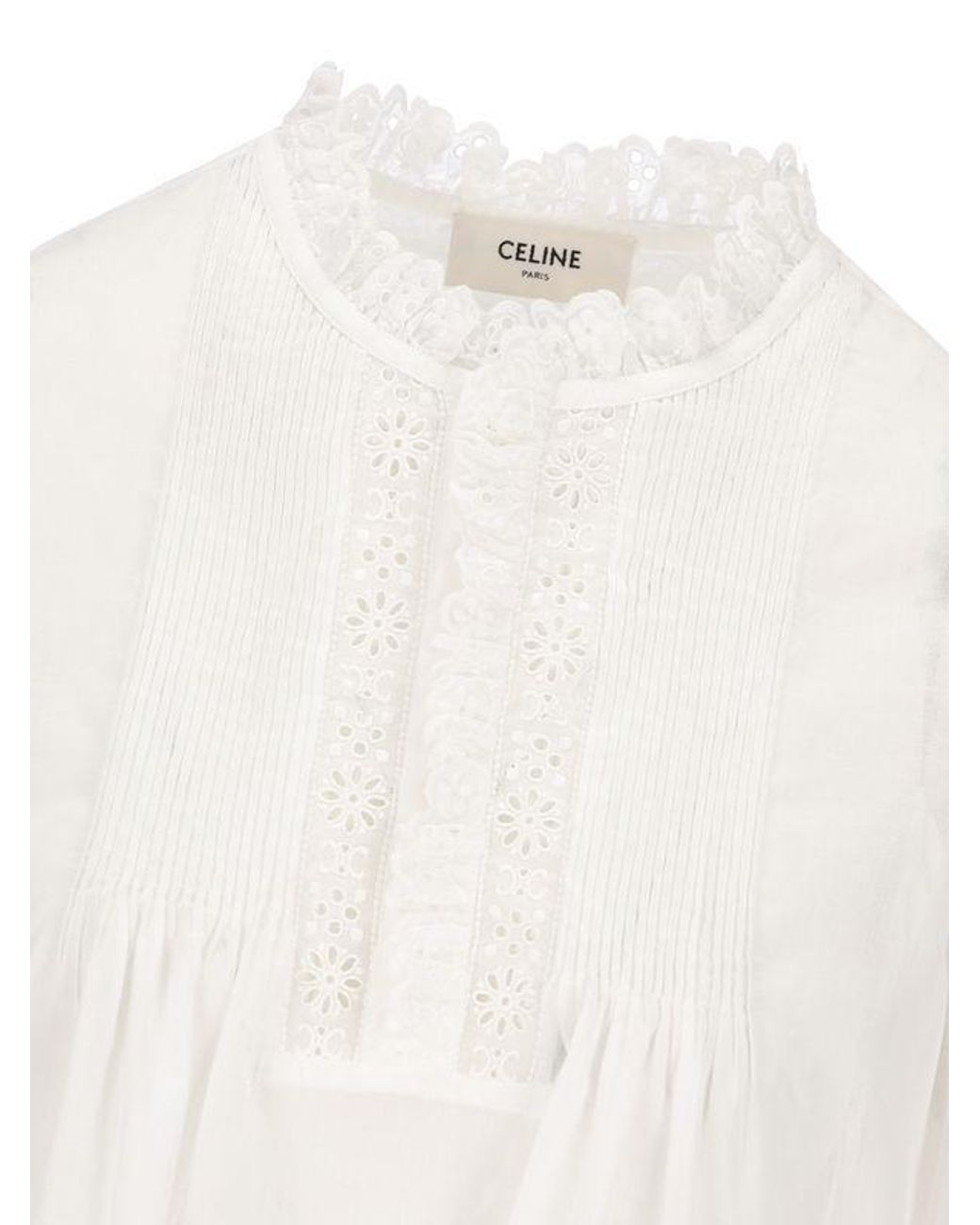 Céline White Long Sleeve Shirt