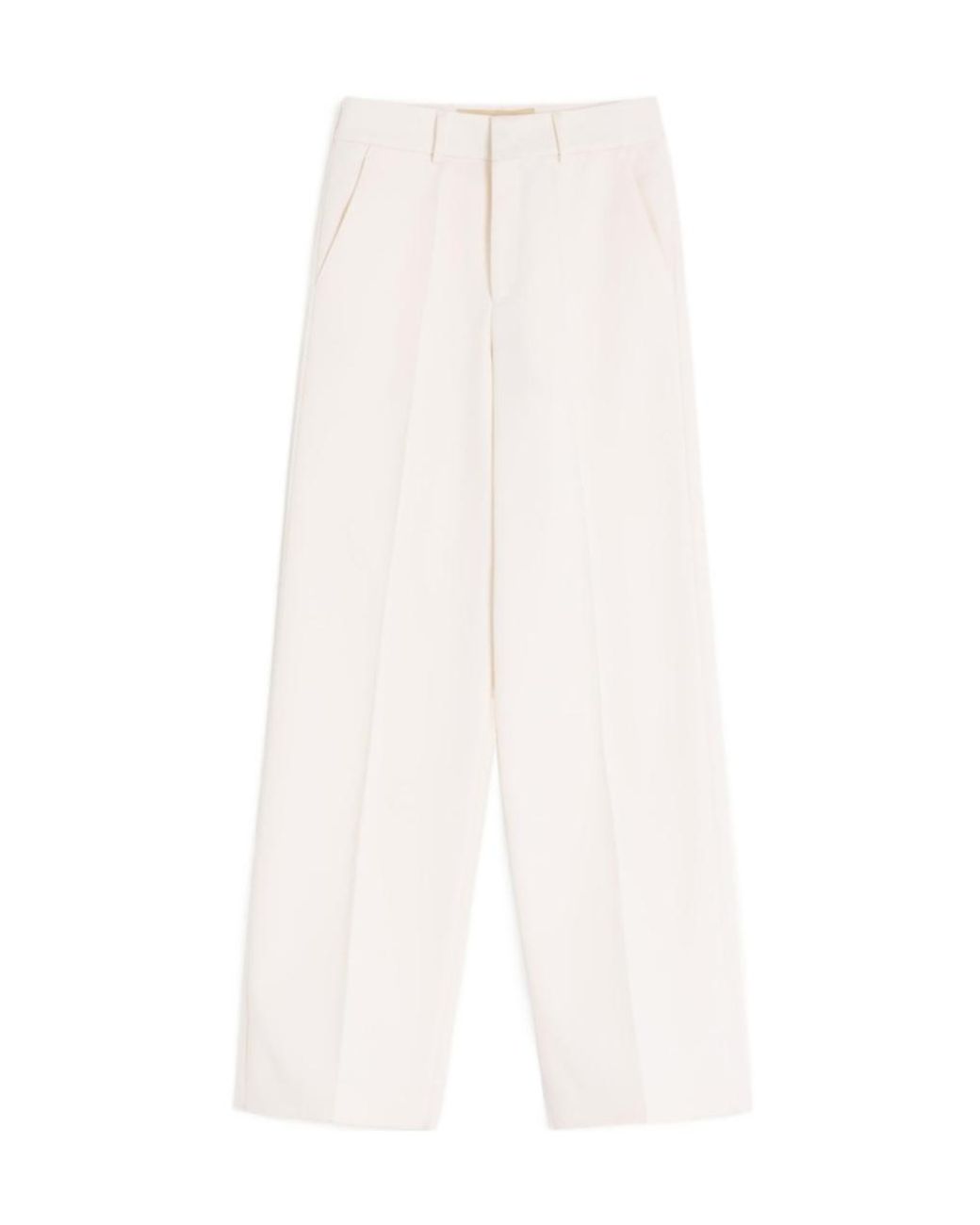 Valentino White Pleat Detailed Wide Leg Pants for men