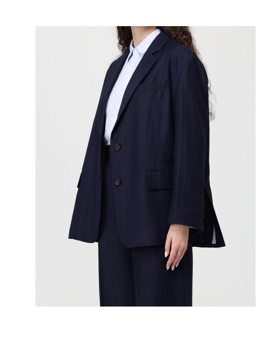 Brunello Cucinelli Blue Single Breasted Blazer