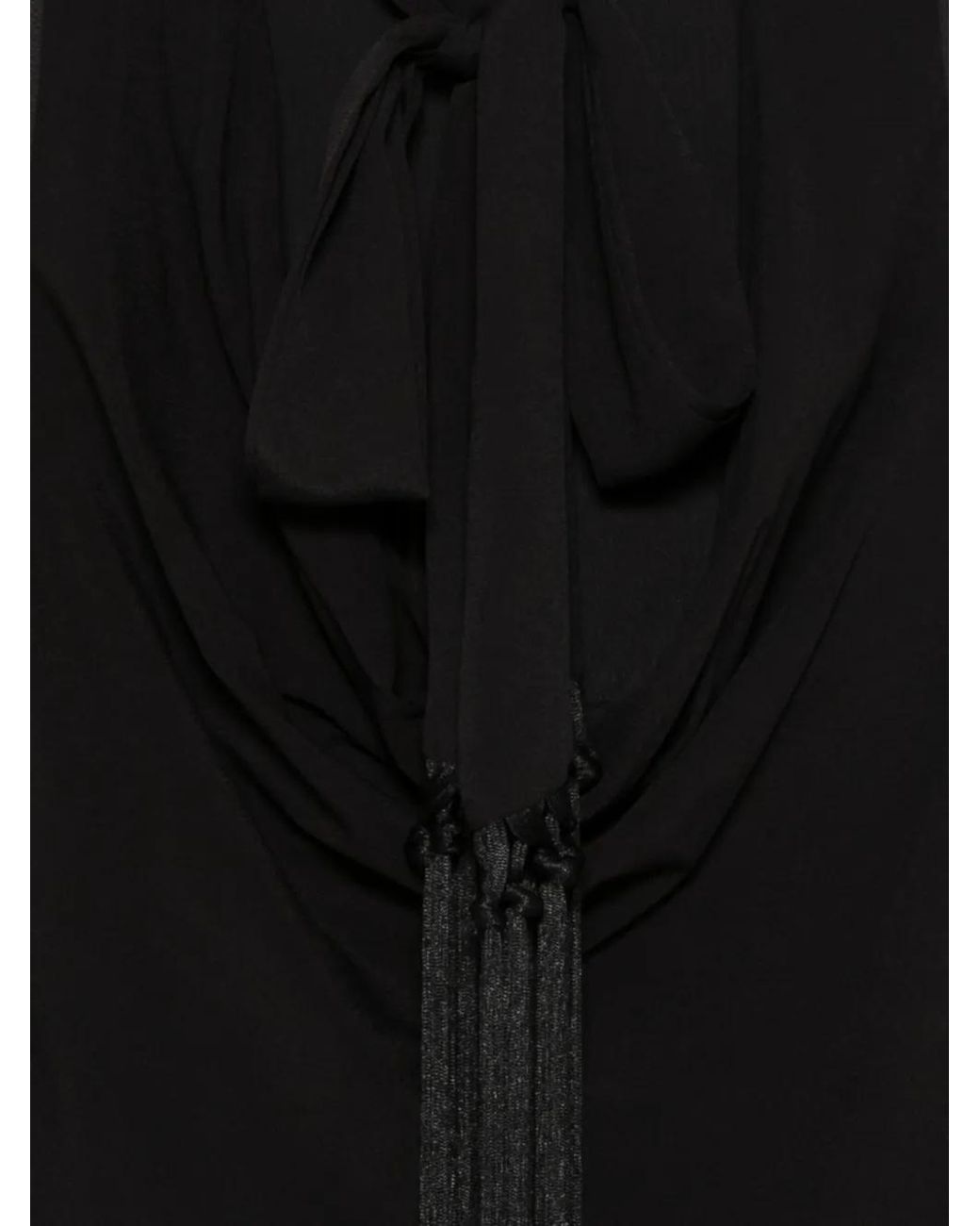 Liu Jo Black Scarf Neckline Top